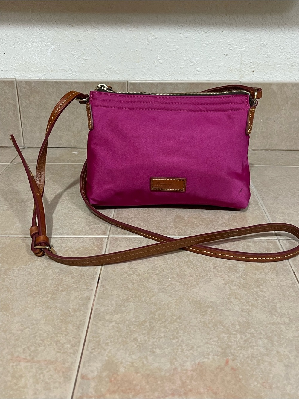 Dooney & Bourke vibrant magenta crossbody